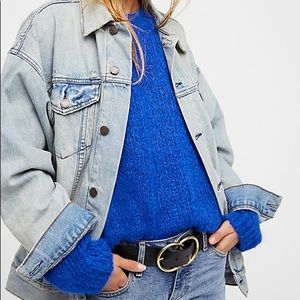 Free People denim trucker jacket